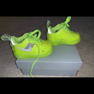 Neon Green Nike AF1 infant size 3c